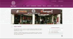 Desktop Screenshot of hotelmetro.in